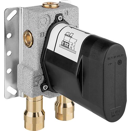 Basic body for flush-mounted thermostat with preliminary shut-off Standard 1