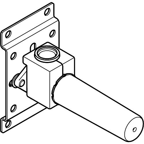 Coude mural encastré Dornbracht 1/2" fem x 1/2" fem, avec manchon insonorisé