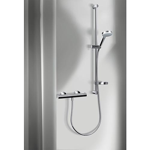 Hansaunita shower set with Hansaviva handheld shower and thermostat Anwendung 2