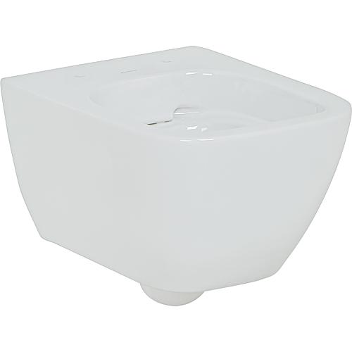 Wall-mounted flushdown toilet Smyle Square Compact, rimless Anwendung 1