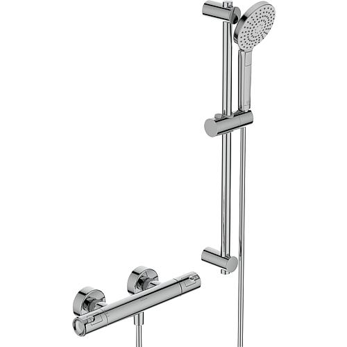 Set de douche Ideal Standard avec thermostat de douche, chromé Ceratherm 50, 600 mm