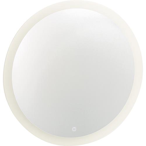 Miroir LED Rauma, avec interrupteur tactile et éclairage frontal, intensité lumineuse variable Standard 1