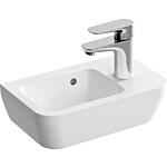 Handwaschbecken VitrA Integra mit Hahnloch 370 x 220 mm HL rechts m. Überlauf Weiß