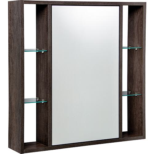 Mirrored cabinet Lucky with open side panels with E-box Standard 1