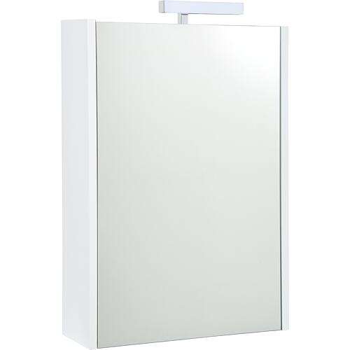 Spiegelschrank Akira mit LED-Beleuchtung, 1 Türe, weiß Hochglanz,  515x700x155mm