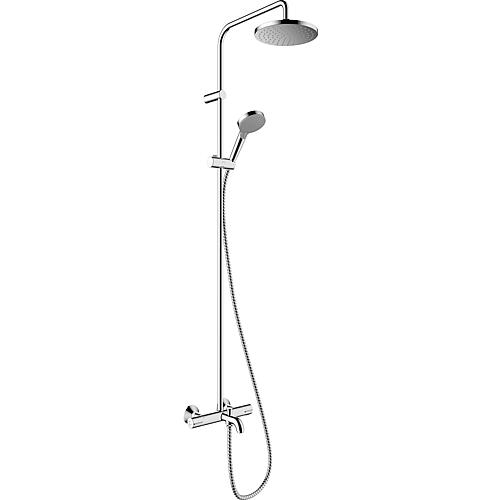 Shower system Vernis Blend Showerpipe 200 1jet, with thermostat and bath inlet Standard 1