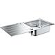 Evier en inox K500 60-S, avec égouttoir Standard 1