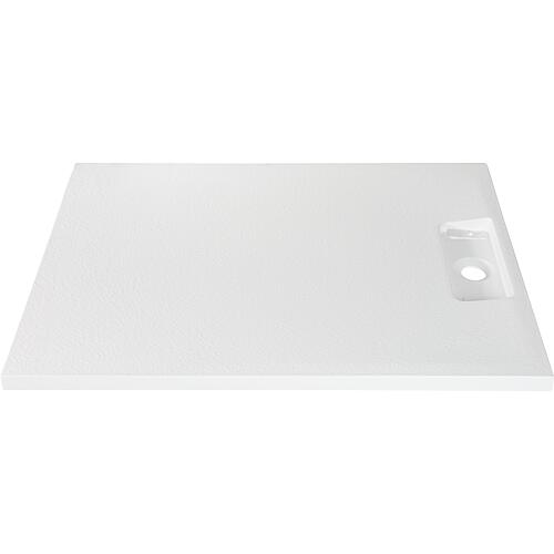Shower tray Lendou 1400x35x900 mm with stone structure, mineral composite white matt drain 52 mm