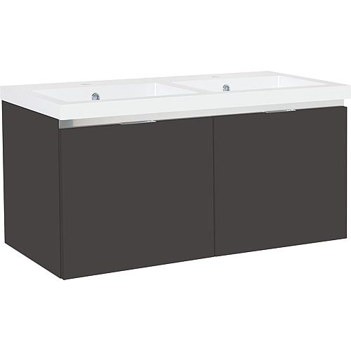 WTU + Mineralguss-WT EPIC anthrazit Hochglanz 2 Auszüge 1210x580x510 mm