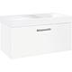 Base cabinet + washbasin ELISA in cast mineral composite, high-gloss white, 1 drawer, 905x534x505 mm