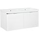 Base cabinet + washbasin EPIC in cast mineral composite, high-gloss white, 2 drawers, 1210x580x510 mm
