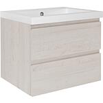 Washbasin base cabinet Elai with washbasin made of cast mineral composite, 610 mm width