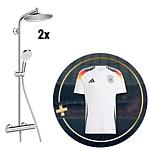 Aktionspaket 2 x Brause-System Hansgrohe Crometta S240 Handbr., Kopfbr. ø 240 + Original DFB - Heimtrikot 2024 adidas