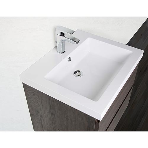 Washbasin base cabinet Elai with washbasin made of cast mineral composite, 610 mm width Anwendung 4
