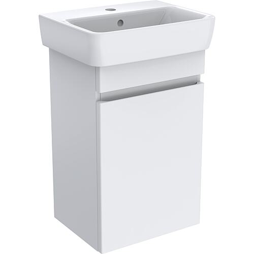 Base cabinet + washbasin Geberit Renova Plan in ceramic, 500x615x380 mm, white