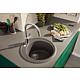 Sink mixer Grohe BauEdge with pull-out spout, side actuation,
swivel spout projection 215 mm chrome
 Anwendung 3