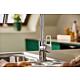 Robinetteries de cuisine avec élément extractible Grohe Bauloop, avec bec extractible, commande latérale, Bec orientable Saillie bec 215 mm chrome Anwendung 3