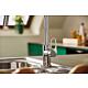 Sink mixer Grohe BauFlow with pull-out spout, side actuation, swivel outlets - GROHE projection 215 mm chrome Anwendung 2