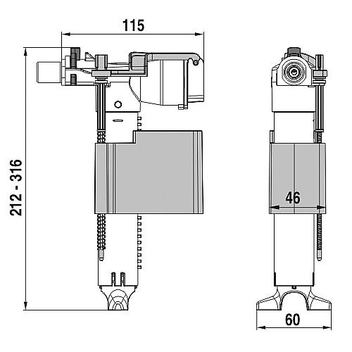 Universal filling valve abu-multiflow