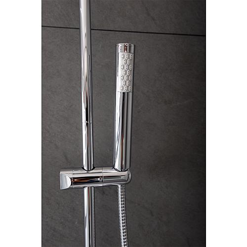 Shower system Rhodos with handheld rod shower and thermostat Anwendung 2