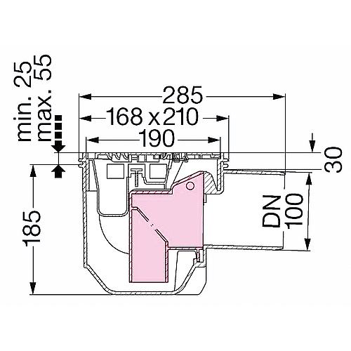 Cellar drain made of ABS Standard 2