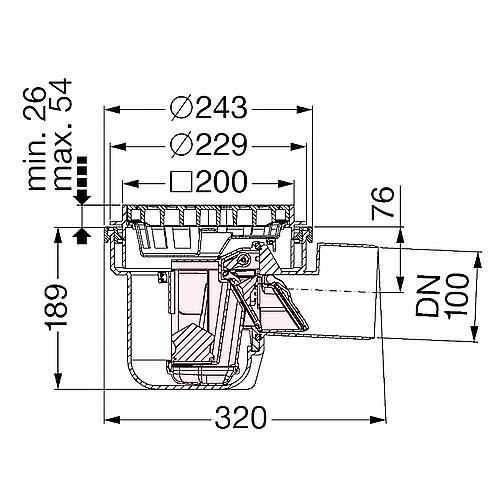 Lightweight fluid valve made of plastic DN 100 Standard 2