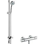 Shower set with Ecostat Combi Croma 100 Multi and Unica’ C shower rail