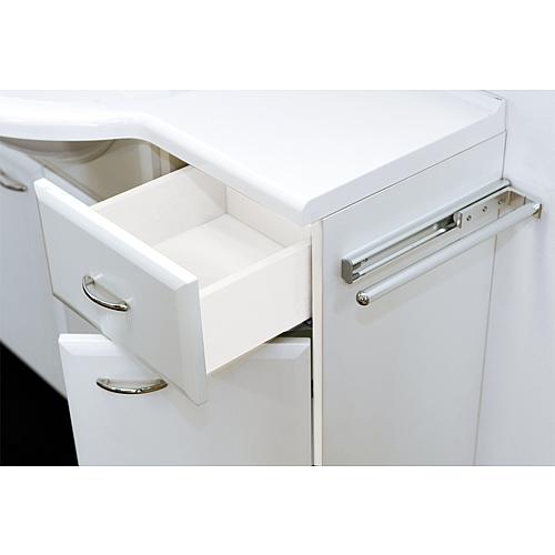 Washbasin base cabinet with washbasin made of cast mineral composite Anwendung 6