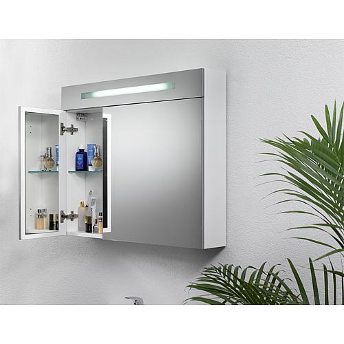 Mirror cabinet with LED-illuminated trim, width 900 mm Anwendung 9