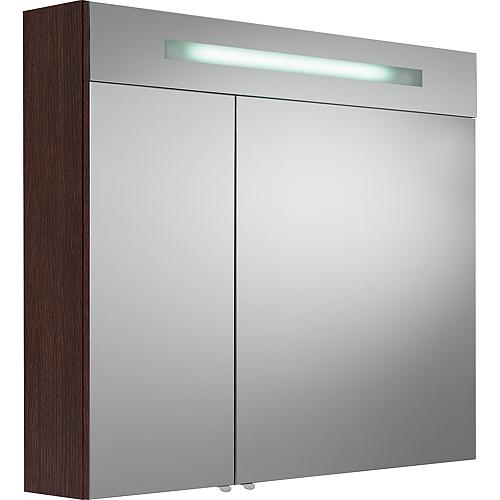 Spiegelschrank mit beleuchteter LED-Zierblende, 900 mm Breite Standard 3