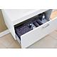 Base cabinet + washbasin ELISA in cast mineral composite, dark oak, 1 drawer, 905x534x505 mm
