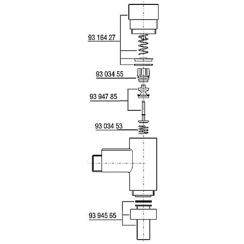 Pièces de rechange pour robinet temporisé d´urinoir type 688 VIVA Standard 2
