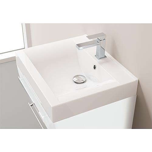 Bathroom furniture set ENNA, series MAB, high-gloss white, width 600 mm