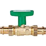 UNIWATER brass ball valves, press x press, Iso T-grip