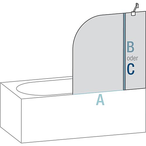 Water deflector profile for bottom tray joint Standard 7