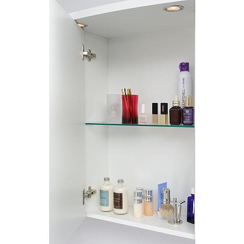 Mirror cabinet with lighting white, 3 doors, 1200x798x340 mm