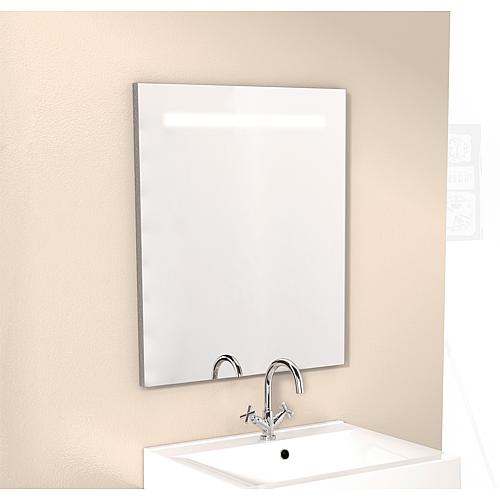 Spiegel mit beleuchteter Zierblende, 
600 mm Breite Anwendung 1