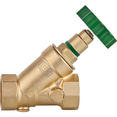 WS combined free-flow valve with backflow preventer with test. plugs,DN20 Non-rising spindle, Rp 3/4""