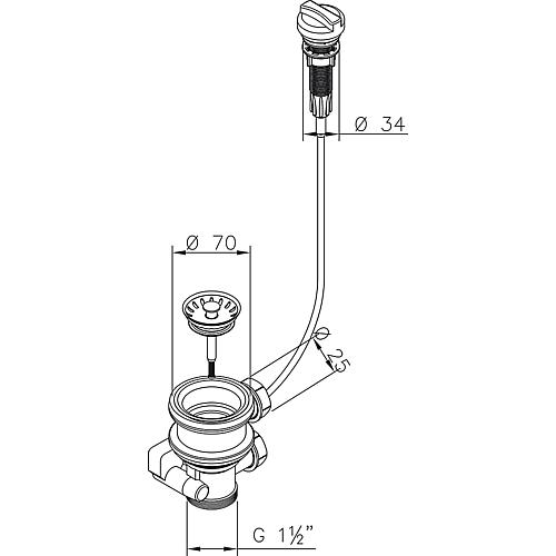 Eccentric valve screen basket, DN 40 (1 1/2”) x 70 mm Standard 2