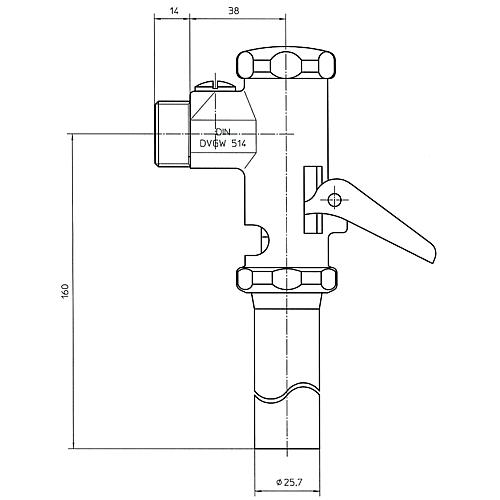 Ersatzteile für WC Druckspüler Typ D69 Standard 1