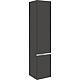 Tall cabinet series MBH, 2 doors, matt anthracite, left stop, 350x1655x370 mm