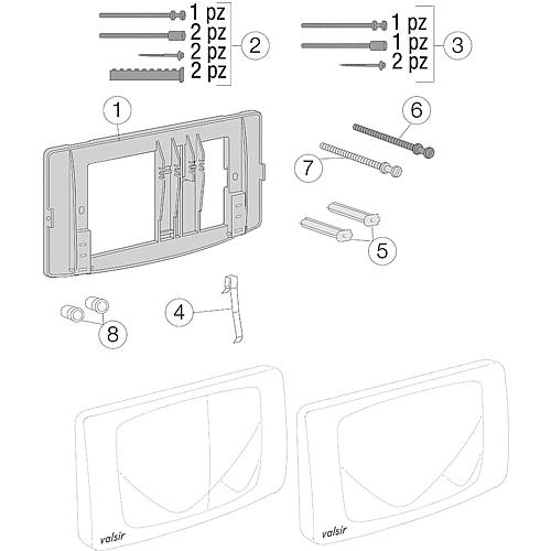 Spare parts for Angel 2-volume push plate Standard 1