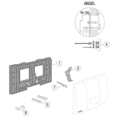 Ersatzteile Angel 1-Mengen Betätigungsplatte Standard 1