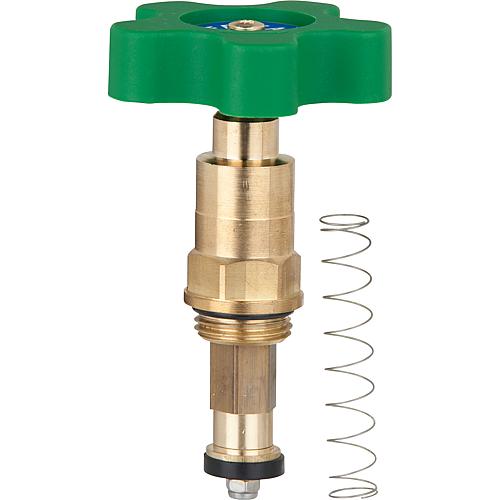 Combined free-flow valve top part DN15(1/2") Handwheel, non-rising spindle