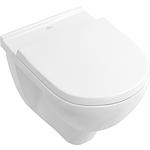 V+B O.Novo combi pack wall-mounted washdown rimless toilet + soft-close toilet seat, white