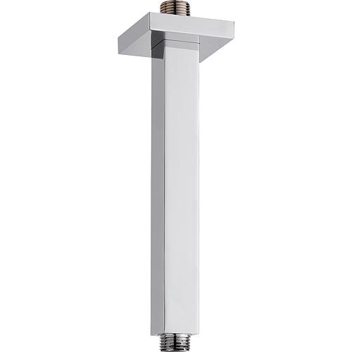 Ceiling connection pipe MS DN15 (1/2") L= 100 mm, chrome-plated brass, square section