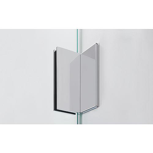 Eloqui walk-in shower enclosure, 1 side panel with stabilising rod