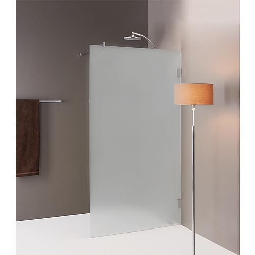 Ebia walk-in shower enclosure, 1 side panel with stabilising rod Standard 1