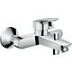 Mitigeur baignoire Hansgrohe Logis sur crépi - chromé saillie 194mm