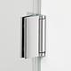 Farfalla corner shower cubicle, 1 hinged door and 1 side panel with stabilising rod